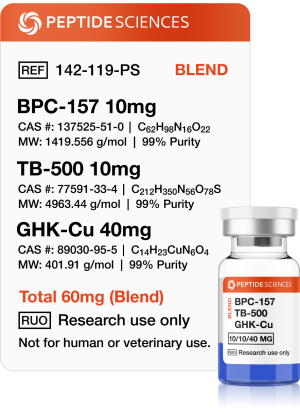 BPC-157, TB-500, GHK-Cu 60mg (Glow Blend)