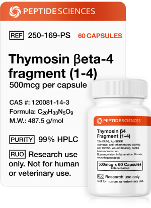 Thymosin Beta-4 Fragment (1-4) (Ac-SDKP) 500mcg (60 Capsules)