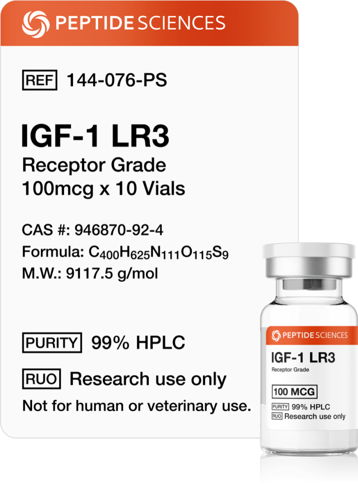 IGF-1 LR3 (Receptor Grade) 100mcg x 10 Vials