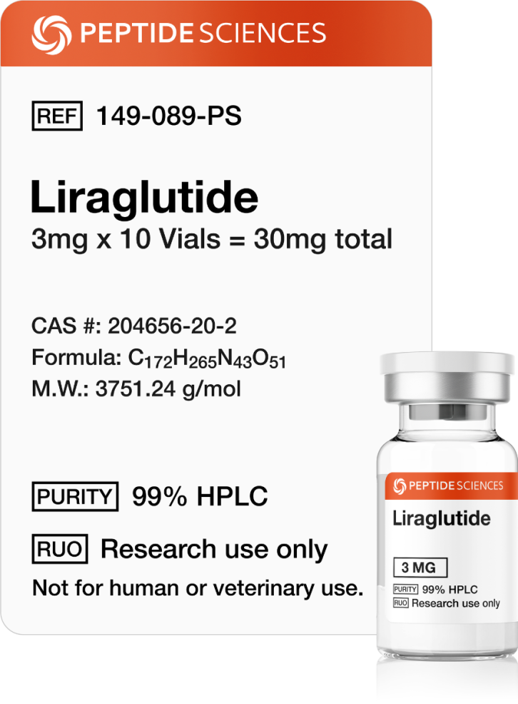 Liraglutide 3mg (GLP-1 Analogue) (3mg x 10 Vials = 30mg total)